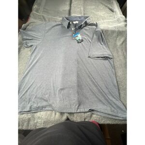 Columbia Polo Shirt Men 4XL Gray Golf Shirt Performance Omni Wick Short Sleeve